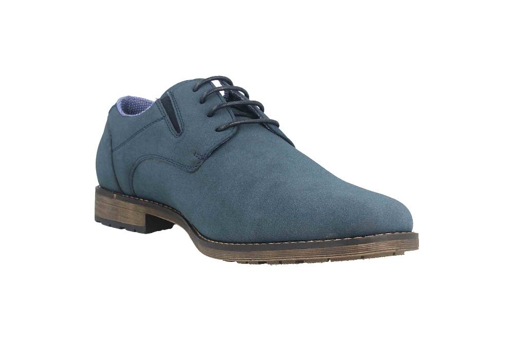 Mavins Halbschuhe in Übergrößen Blau 3HH0180302 4100 Navy PU Nubuck große Herrenschuhe Begrenztes Angebot
