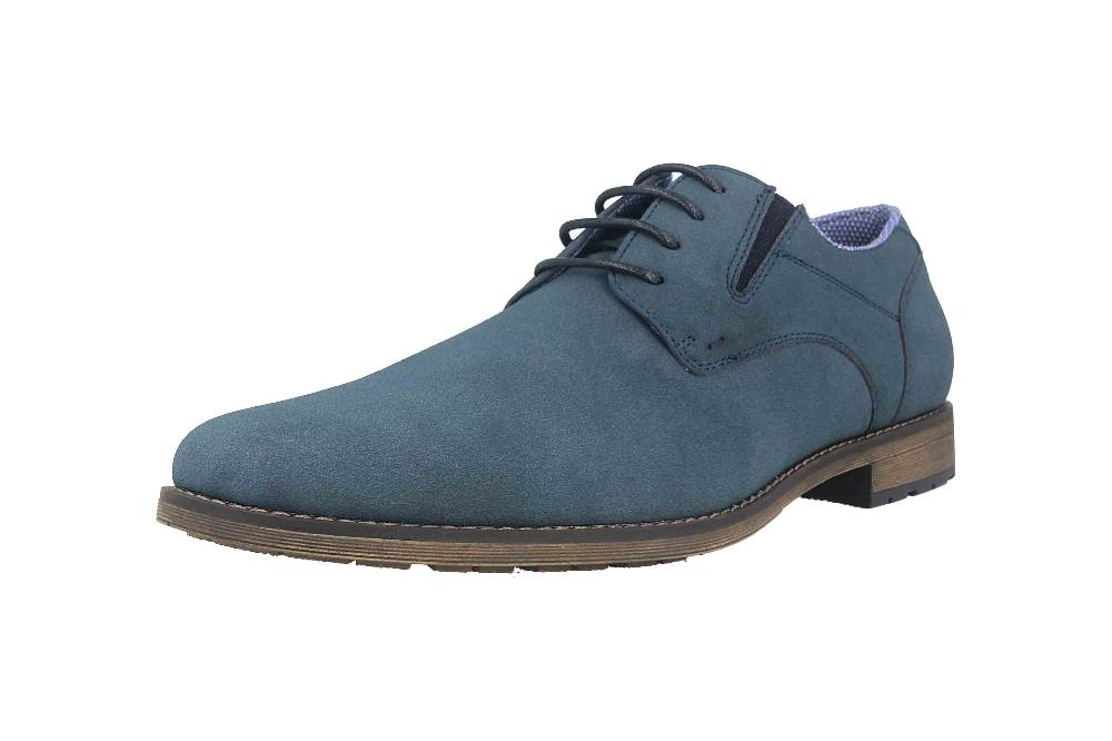 Mavins Halbschuhe in Übergrößen Blau 3HH0180302 4100 Navy PU Nubuck große Herrenschuhe Begrenztes Angebot