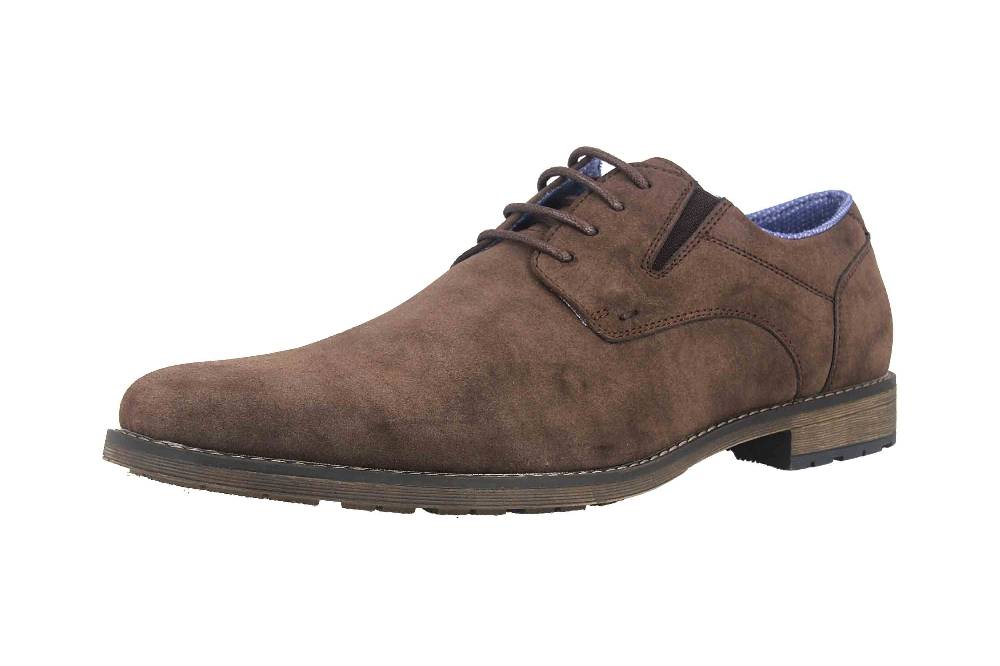 Mavins Halbschuhe in Übergrößen Braun 3HH0180302 3500 D.Brown PU Nubuck große Herrenschuhe Exklusivangebot