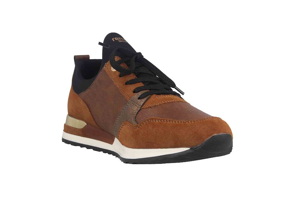Remonte Sneaker in Übergrößen Braun R2549-24 große Damenschuhe 50% Rabatt für begrenzte Zeit
