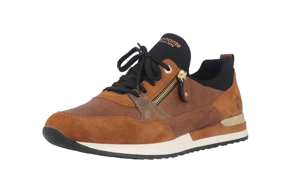Remonte Sneaker in Übergrößen Braun R2549-24 große Damenschuhe 50% Rabatt für begrenzte Zeit
