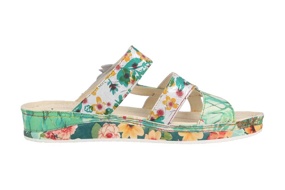 Laura Vita Pantoletten in Übergrößen Mehrfarbig BRUEL 05 Vert große Damenschuhe im Angebot