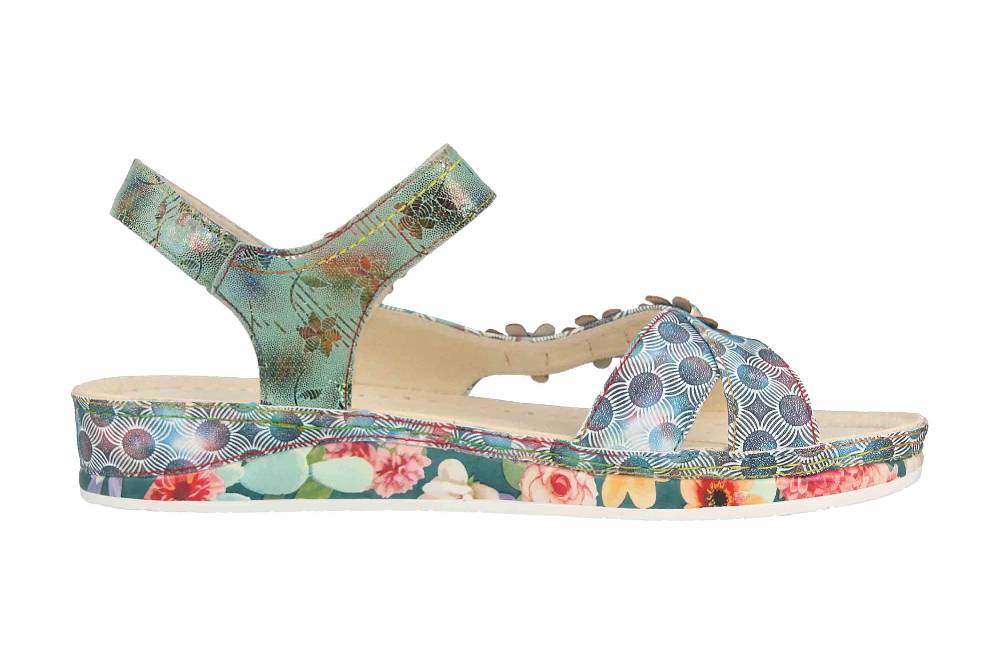 Laura Vita Sandalen in Übergrößen Mehrfarbig BRCUELO 81 Kaki große Damenschuhe Schlussverkauf