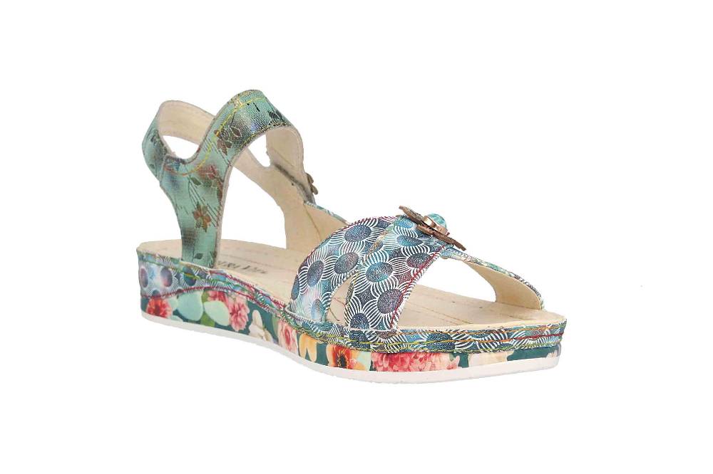 Laura Vita Sandalen in Übergrößen Mehrfarbig BRCUELO 81 Kaki große Damenschuhe Schlussverkauf