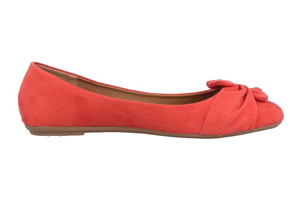 Fitters Footwear Maike Ballerinas in Übergrößen Rot 2.589641 Coral große Damenschuhe Flash Sale