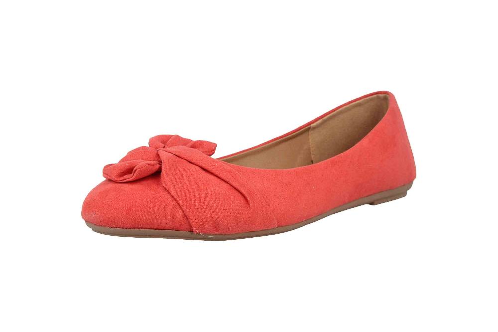 Fitters Footwear Maike Ballerinas in Übergrößen Rot 2.589641 Coral große Damenschuhe Flash Sale