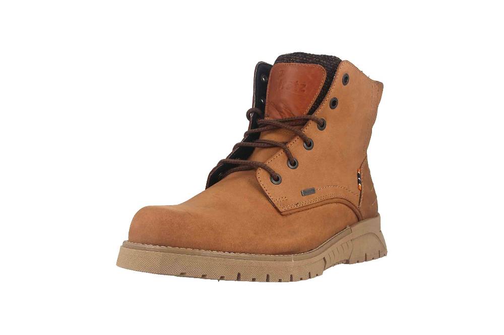 Fretz Men Cooper Boots in Übergrößen Braun 1334.1416-89 große Herrenschuhe Osterangebot
