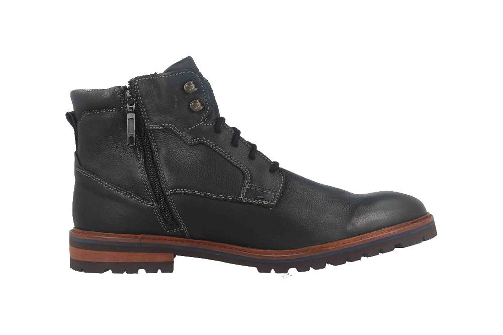 Fretz Men Milano Boots in Übergrößen Schwarz 6331.9712-51 große Herrenschuhe Vatertagsangebot