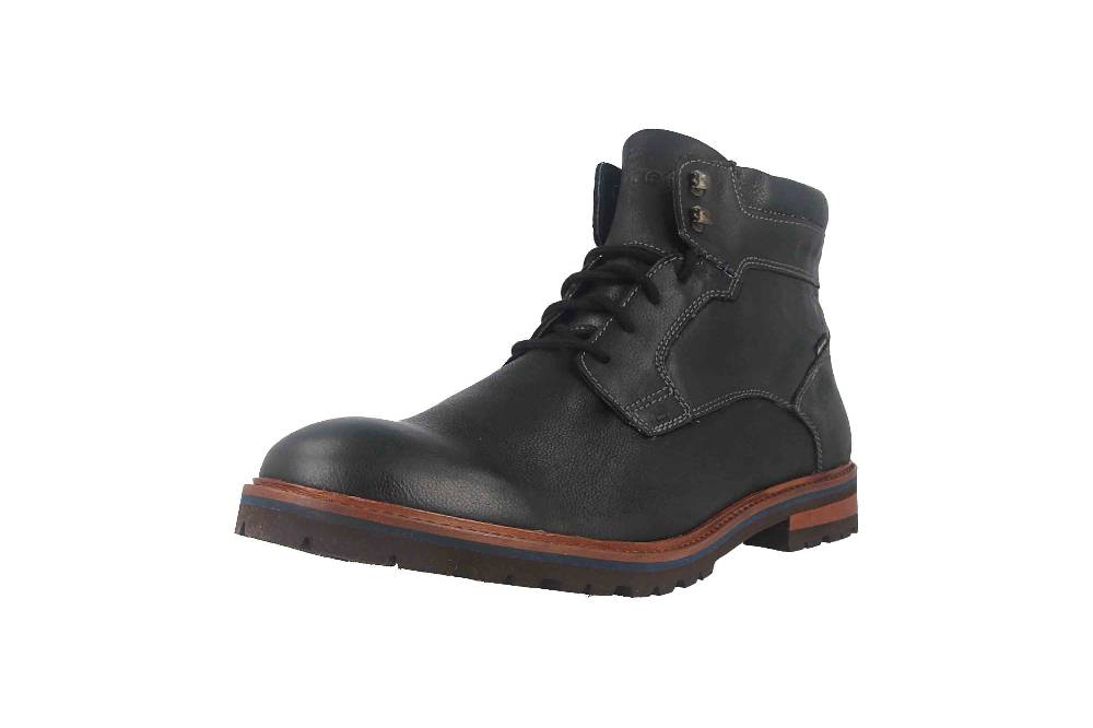 Fretz Men Milano Boots in Übergrößen Schwarz 6331.9712-51 große Herrenschuhe Vatertagsangebot