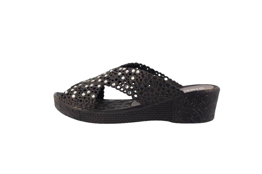 Beachandstreet Badeschuhe Damen Thira mit Strass und Keilabsatz 2025