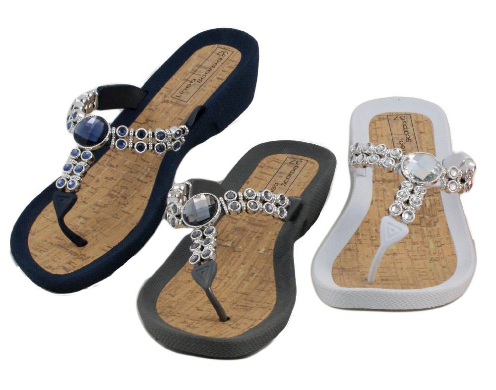Beachandstreet Badeschuhe Damen • Soria • Zehentrenner mit kleinem Keilabsatz Hotsell