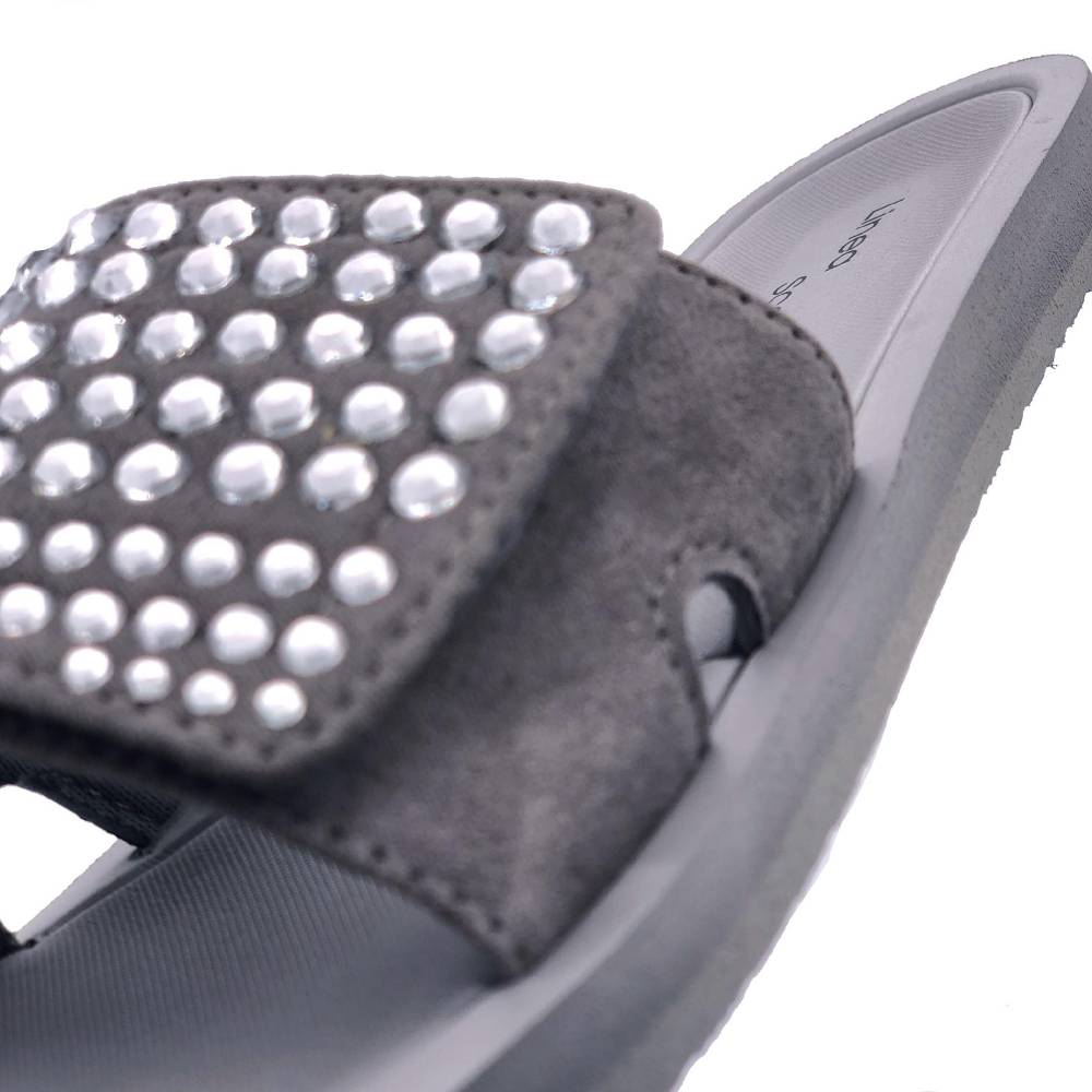 Beachandstreet Badeschuhe Rügen für Pool Wellness Spa mit Strass und Klettverschluss Fabrikpreis