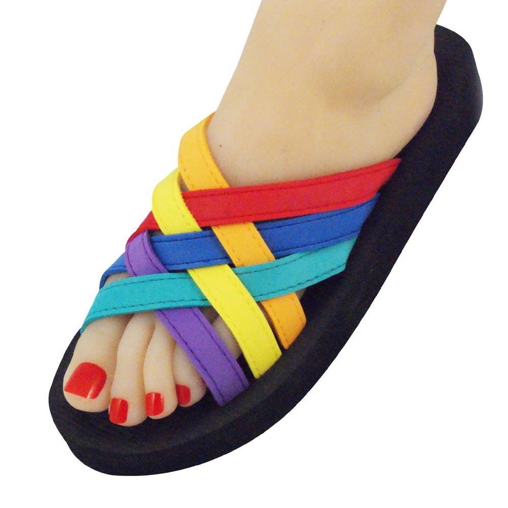 Beachandstreet Badeschuhe Damen • Beach multi • leichte Badepantolette • fällt klein aus • Größe 37 Großer Ausverkauf