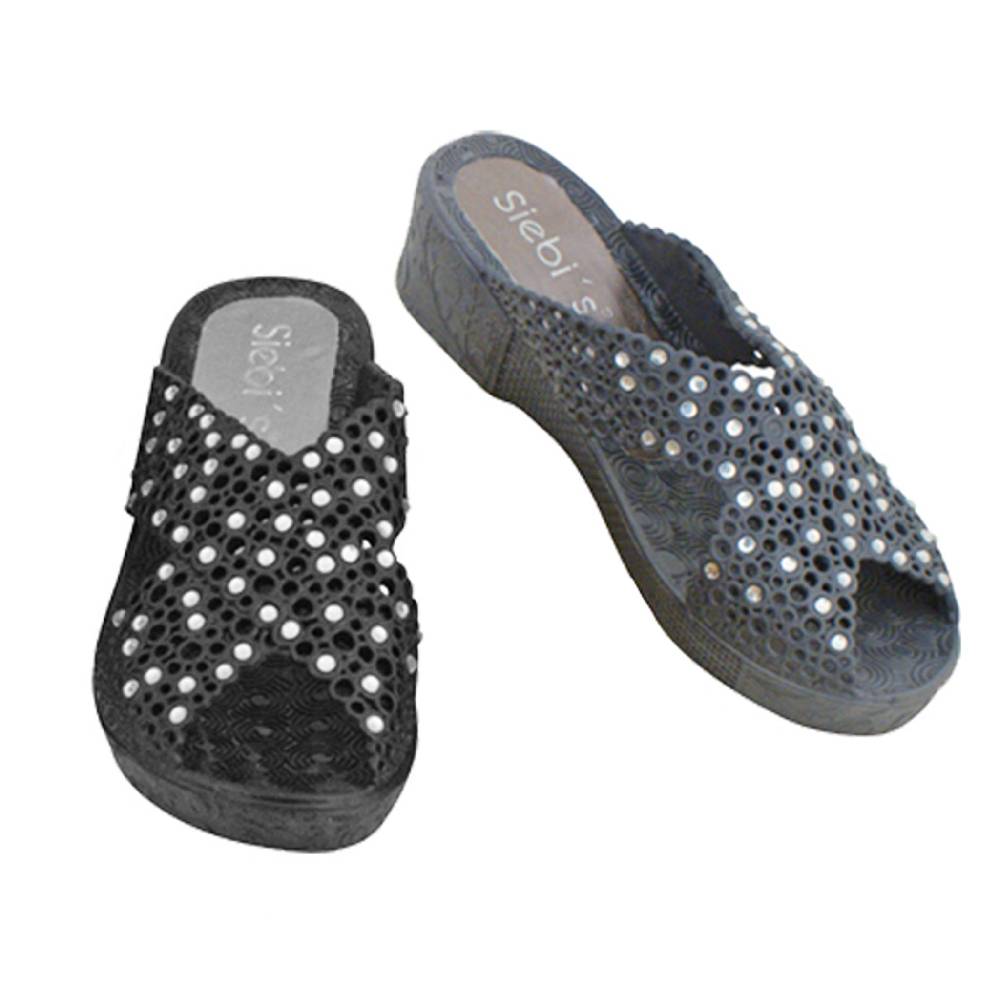 Beachandstreet Badeschuhe Damen Thira mit Strass und Keilabsatz Saisonschlussverkauf