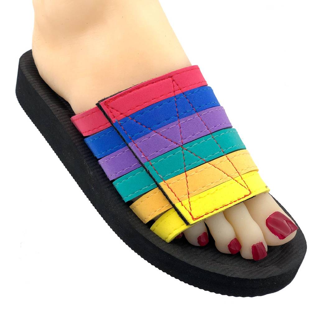 Beachandstreet Badeschuhe Damen • Beach Klett • Badepantolette für Frauen mit Klettverschluss • fällt klein aus Wochenangebot