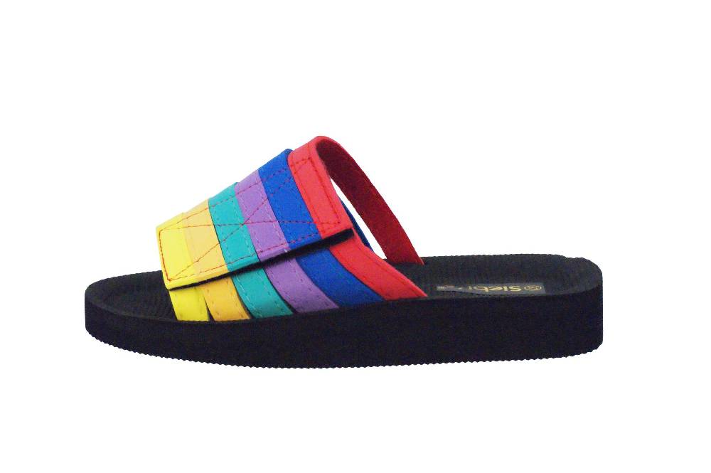 Beachandstreet Badeschuhe Damen • Beach Klett • Badepantolette für Frauen mit Klettverschluss • fällt klein aus Wochenangebot