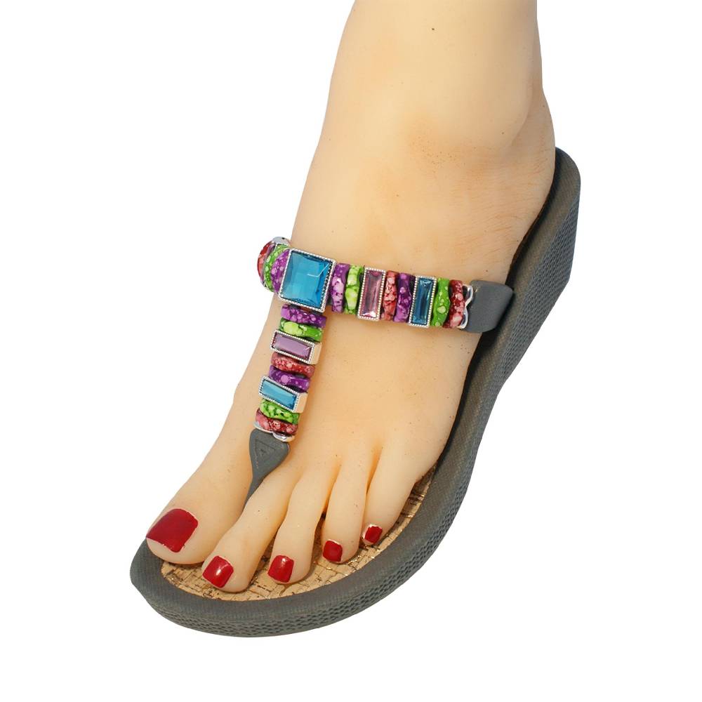 Beachandstreet Poolschuhe Malibu Zehengreifer mit Keilabsatz Nur noch ein Tag übrig