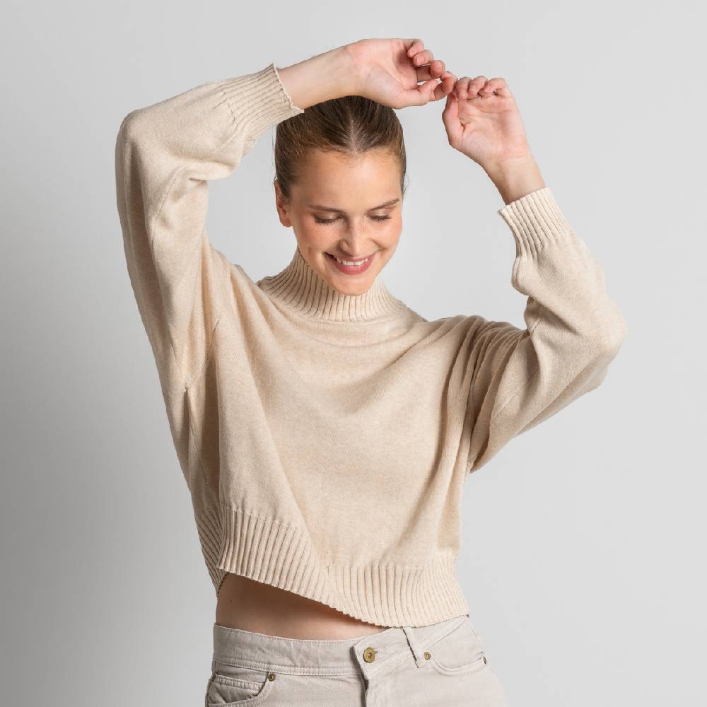 LIVING CRAFTS EUGENIE - Oversized Pullover - Sand Jubiläumsangebot