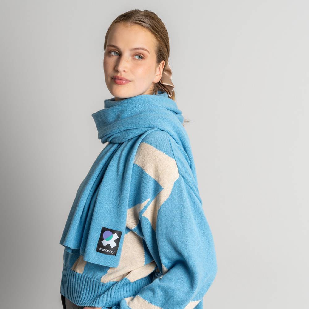LIVING CRAFTS ELLIS - Schal - Cool Blue Neueste Mode