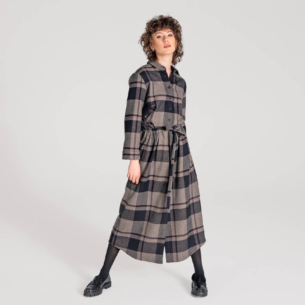LIVING CRAFTS CHARU - Kleid - Black Check Saisonale Angebote