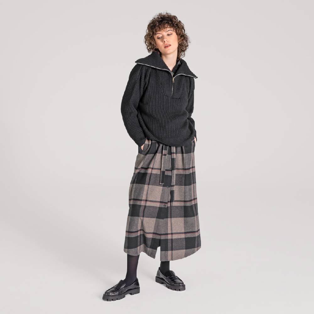 LIVING CRAFTS CHARU - Kleid - Black Check Saisonale Angebote
