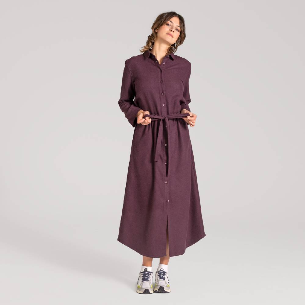 LIVING CRAFTS CHARU - Kleid - Aubergine Kauf eins, bekomm eins gratis