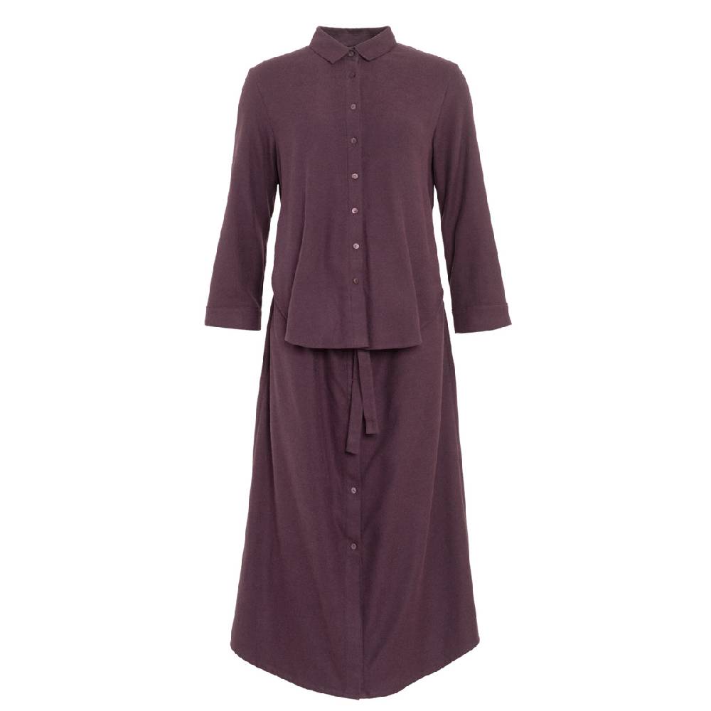 LIVING CRAFTS CHARU - Kleid - Aubergine Kauf eins, bekomm eins gratis