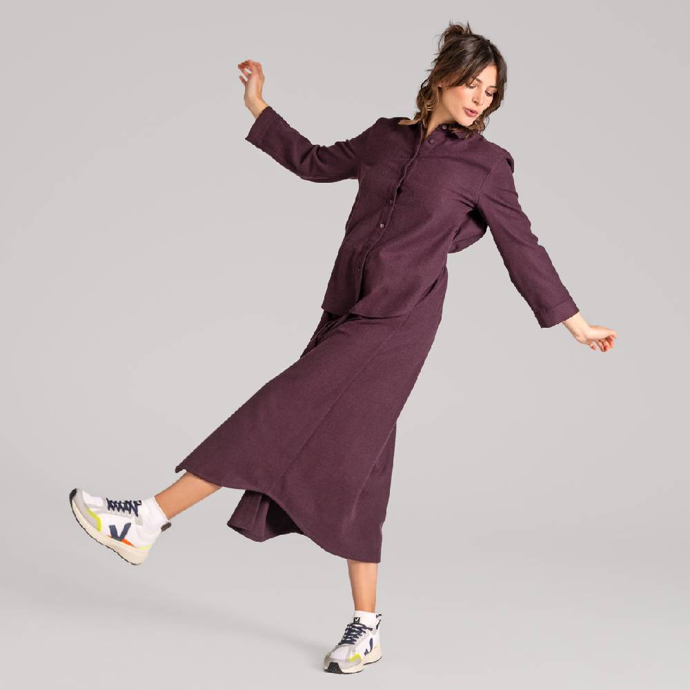 LIVING CRAFTS CHARU - Kleid - Aubergine Kauf eins, bekomm eins gratis