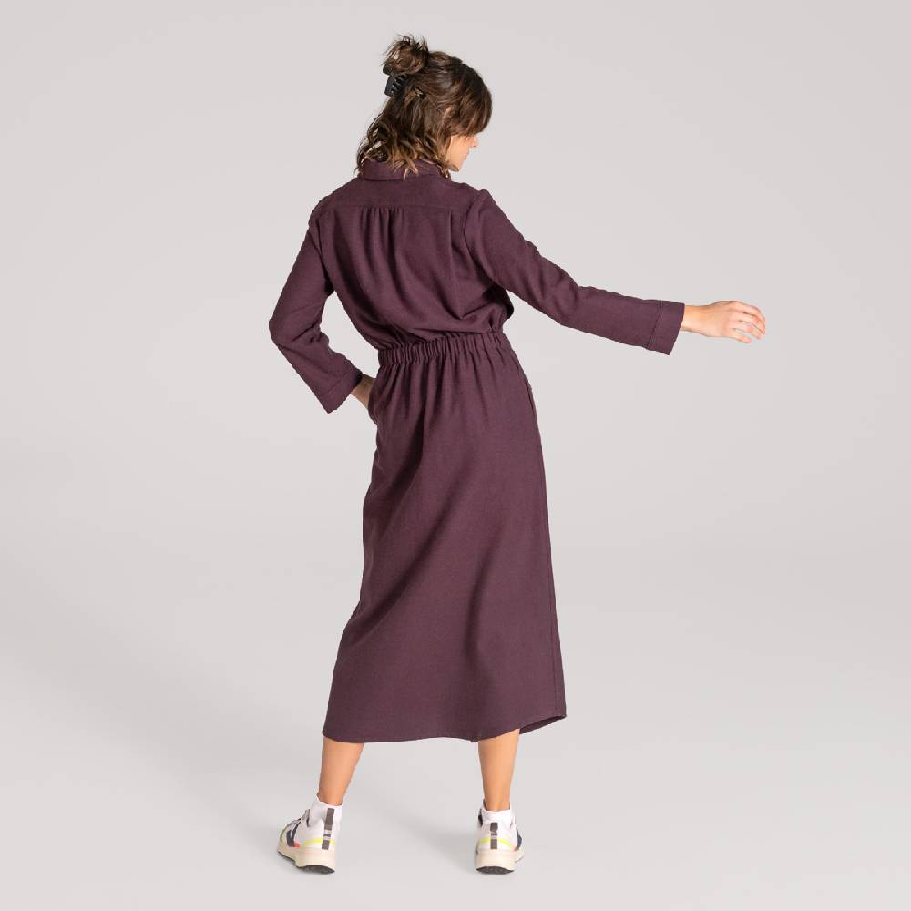 LIVING CRAFTS CHARU - Kleid - Aubergine Kauf eins, bekomm eins gratis