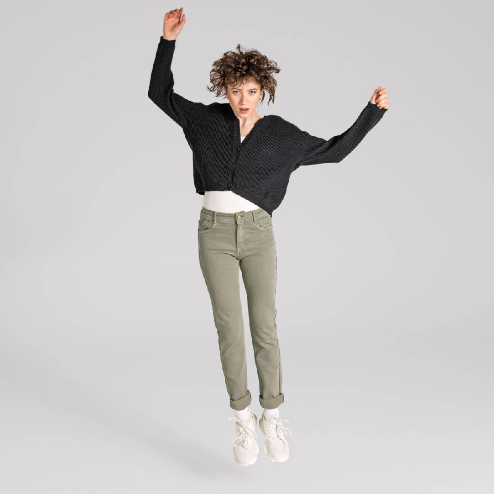 LIVING CRAFTS AVALYN - Color Denim - Khaki Letzte 2 Tage