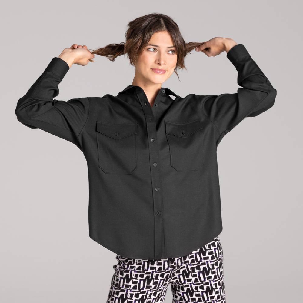 LIVING CRAFTS ALIX - Utility Shirt - Black Bis zu 50% Rabatt