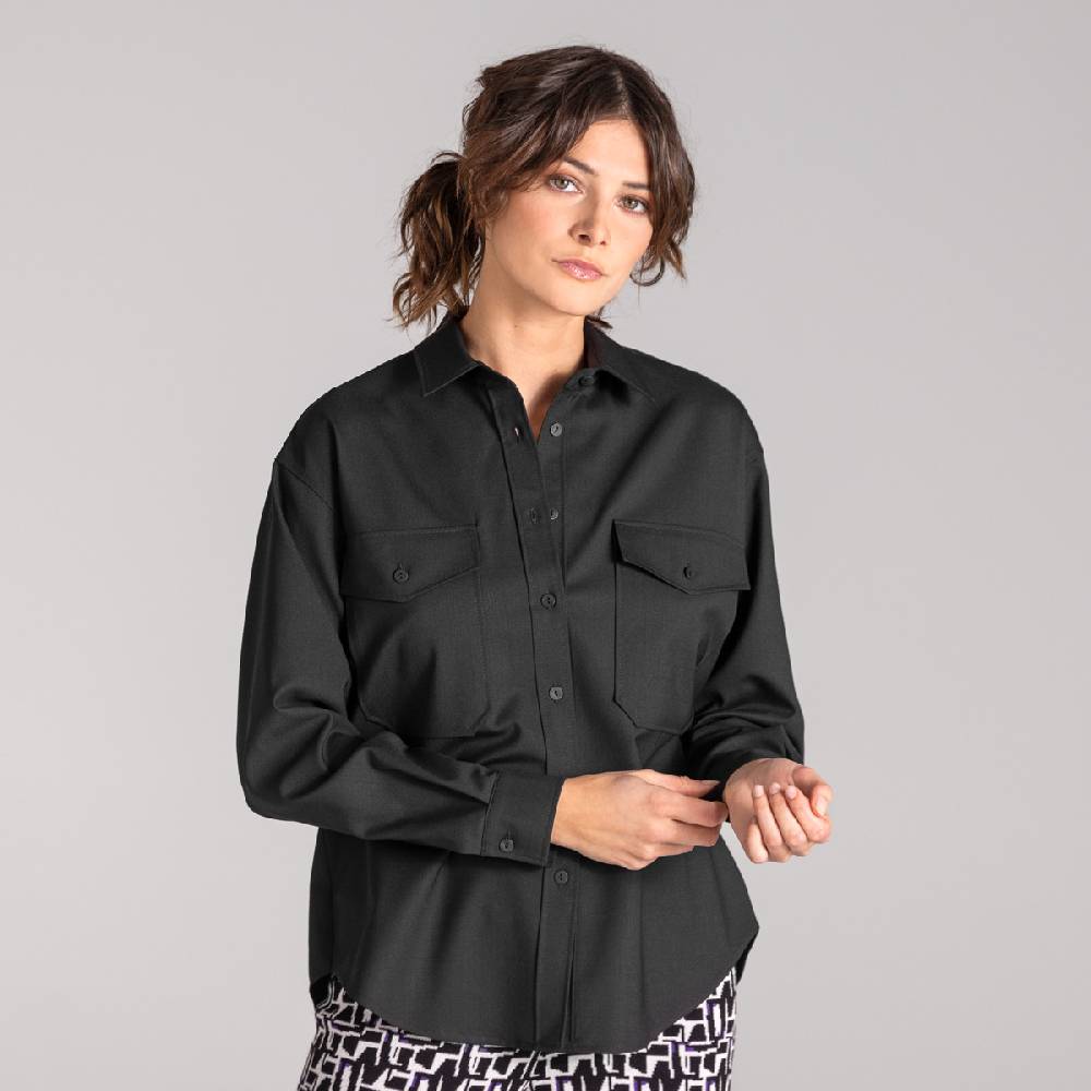 LIVING CRAFTS ALIX - Utility Shirt - Black Bis zu 50% Rabatt