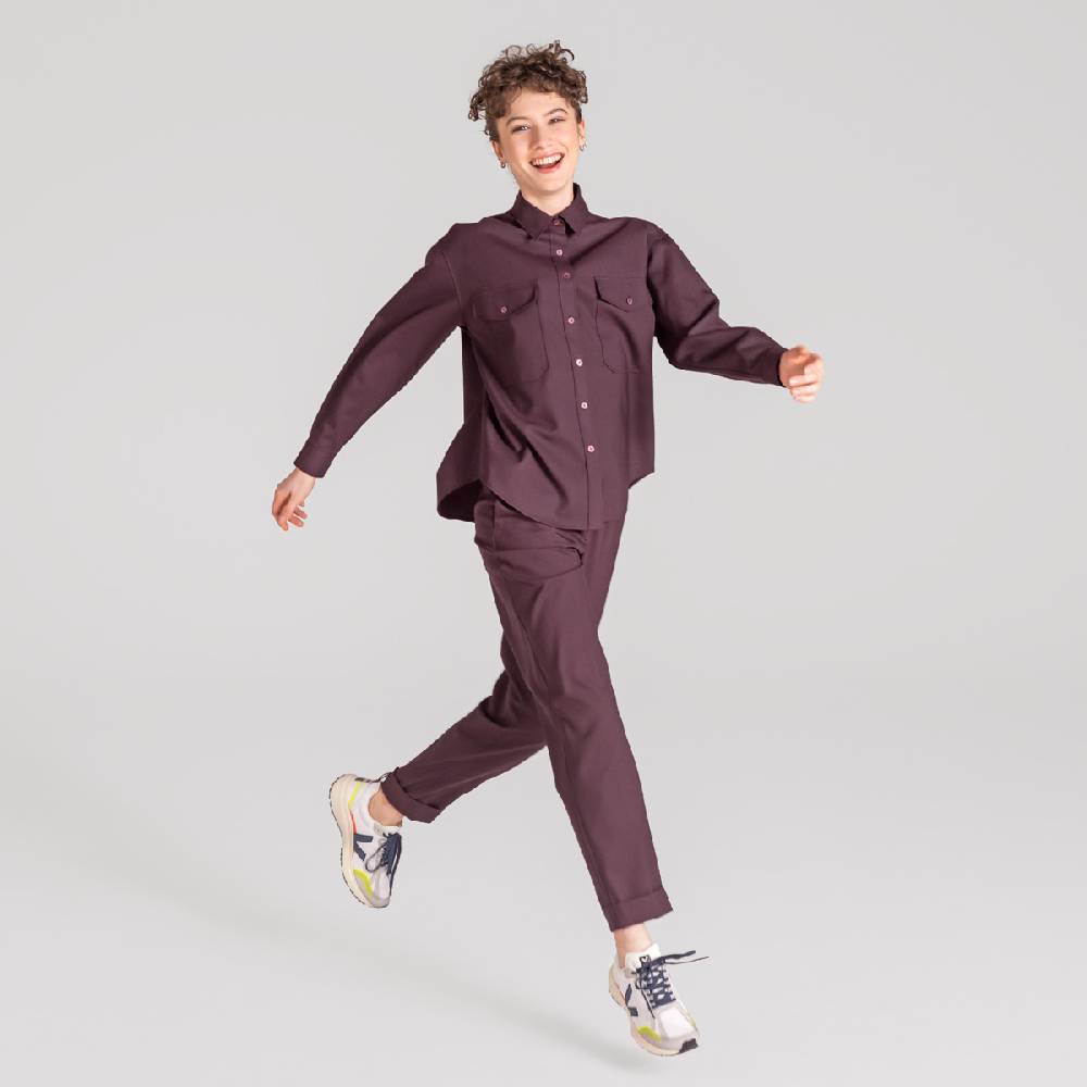 LIVING CRAFTS ARIL - Hose - Aubergine Bis zu 60% Rabatt