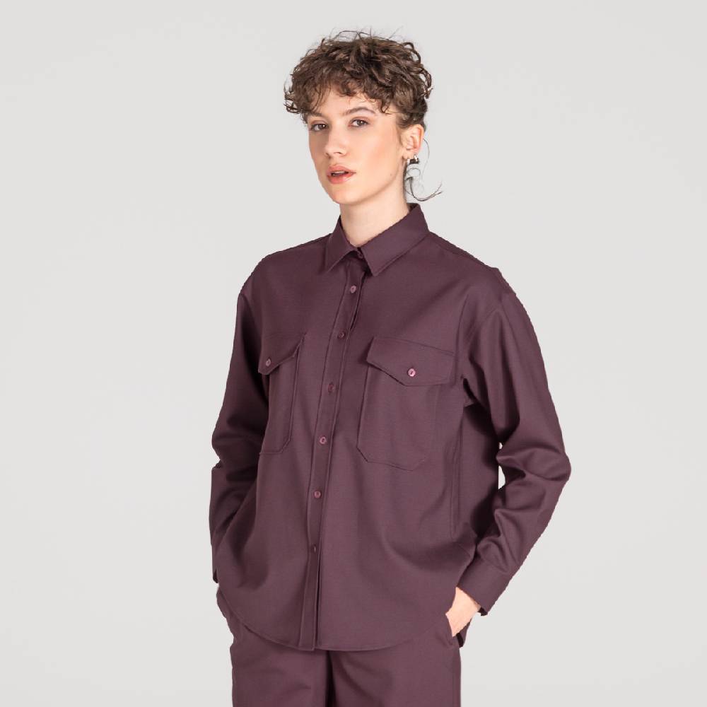 LIVING CRAFTS ALIX - Utility Shirt - Aubergine Bis zu 55% Rabatt