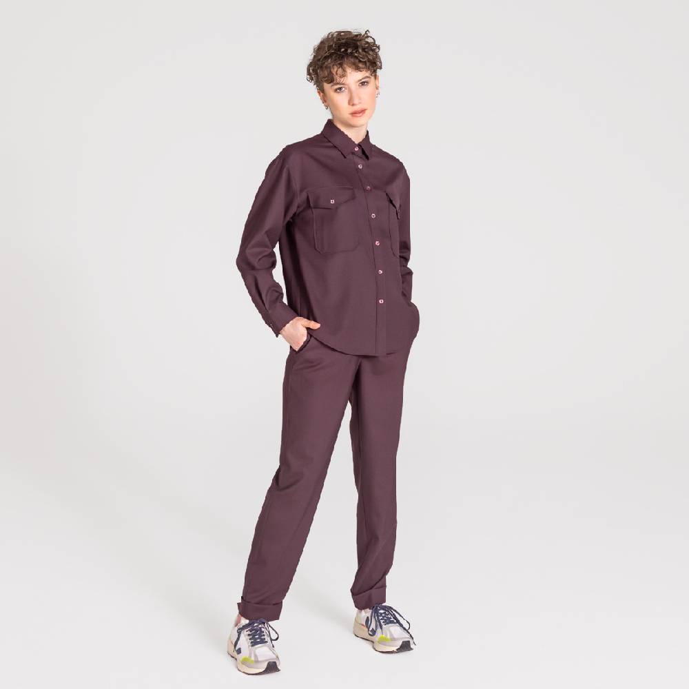LIVING CRAFTS ALIX - Utility Shirt - Aubergine Bis zu 55% Rabatt