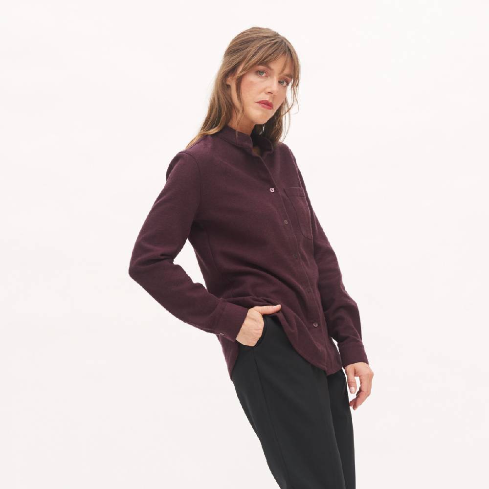 LIVING CRAFTS ANCY - Flanellhemd - Aubergine Nur noch ein Tag übrig