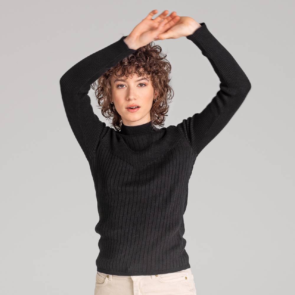 LIVING CRAFTS ABIONA - Langarm-Shirt - Off Black 50% Rabatt mit kostenlosem Versand