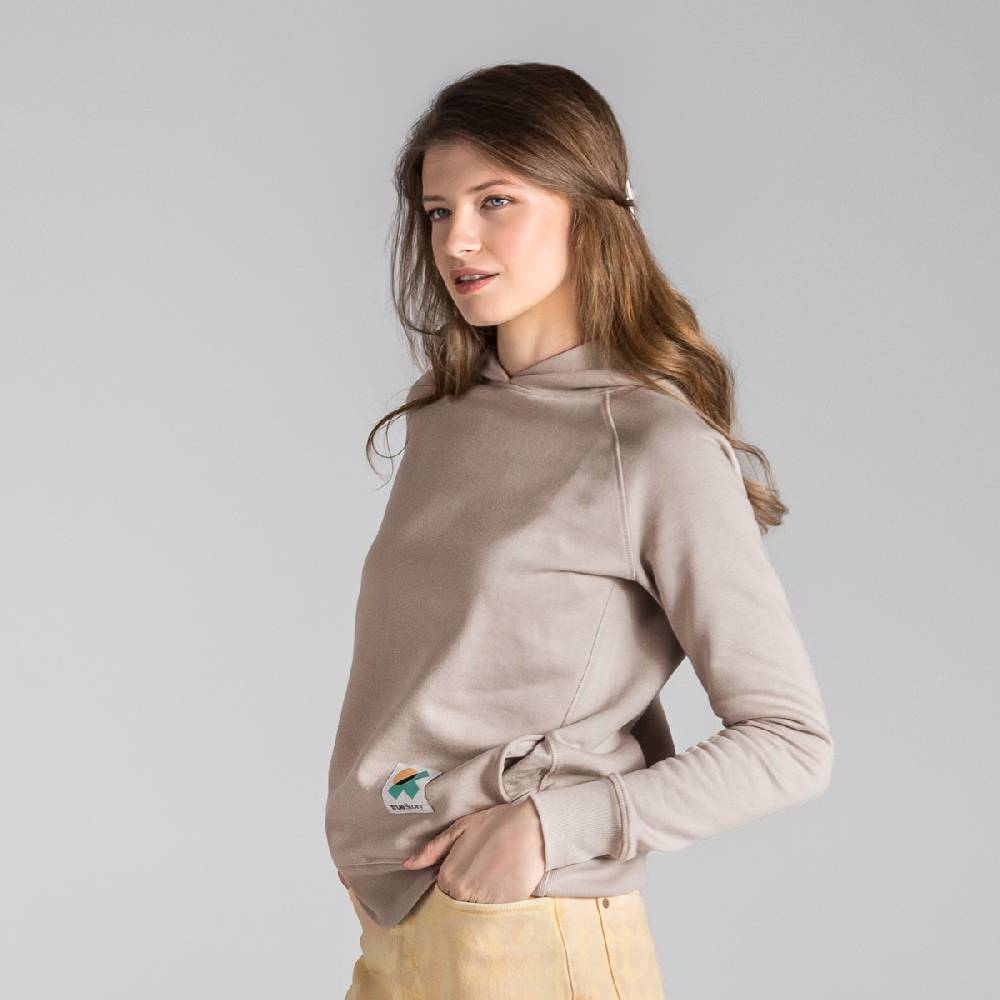 LIVING CRAFTS ANEA - Hoodie - Light Grey Green Fabrikladen