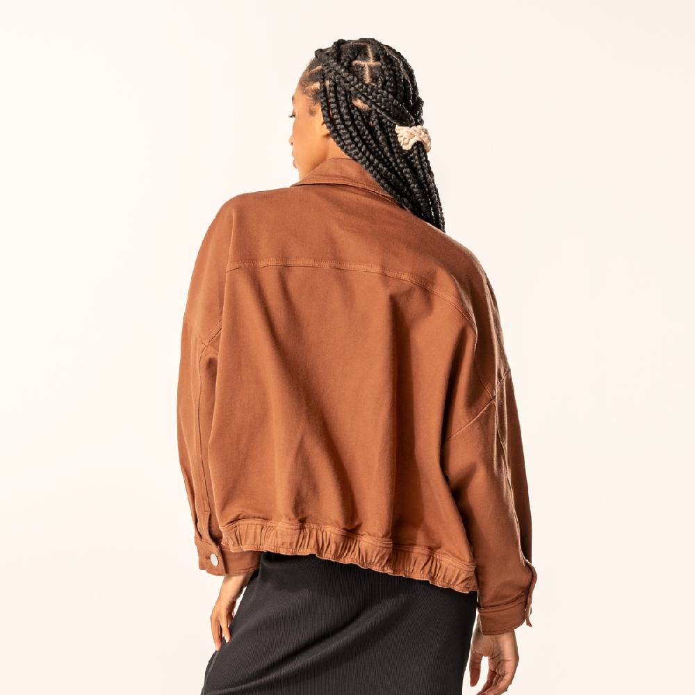 LIVING CRAFTS DAFNE - Jeansjacke - Brown Rabatte dieses Monats