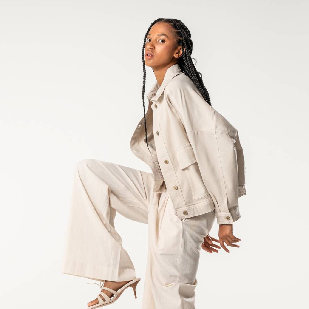 LIVING CRAFTS DAFNE - Jeansjacke - Sand 2025