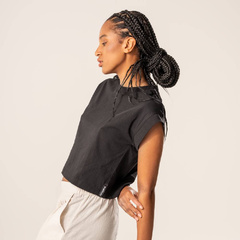 LIVING CRAFTS DANBI - Boxy T-Shirt - Black Kostenloser Versand