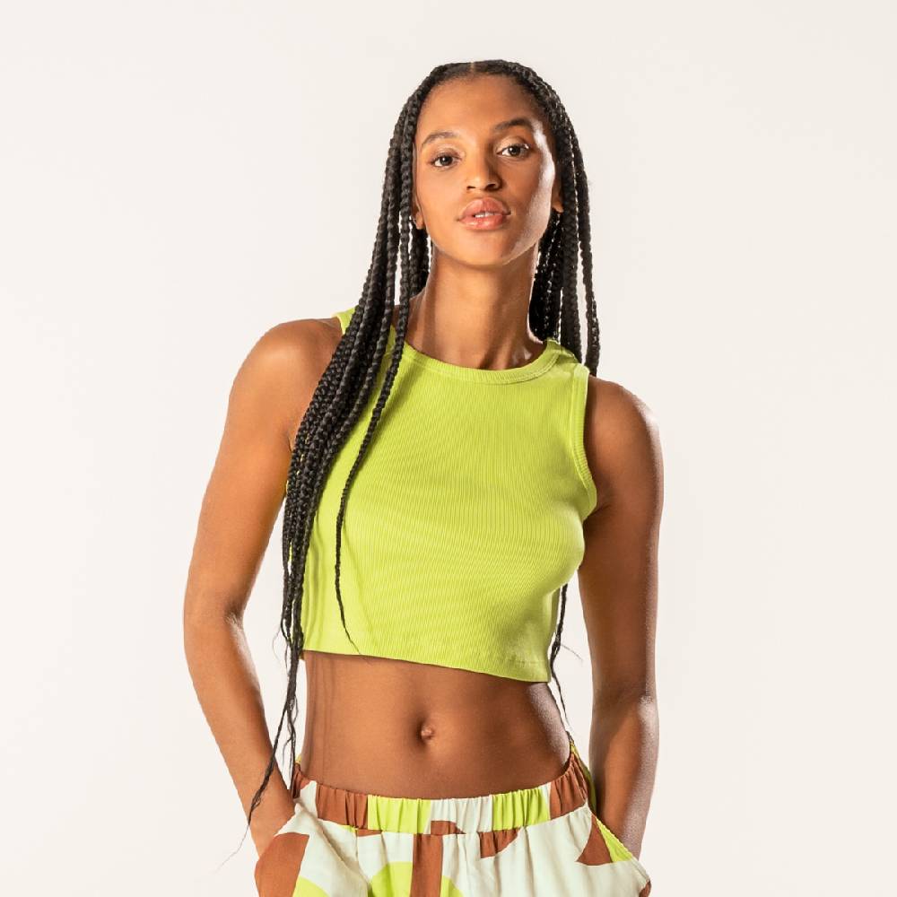 LIVING CRAFTS DEMI - Ripp-Crop-Top - Pear Limitierter Zeitrabatt