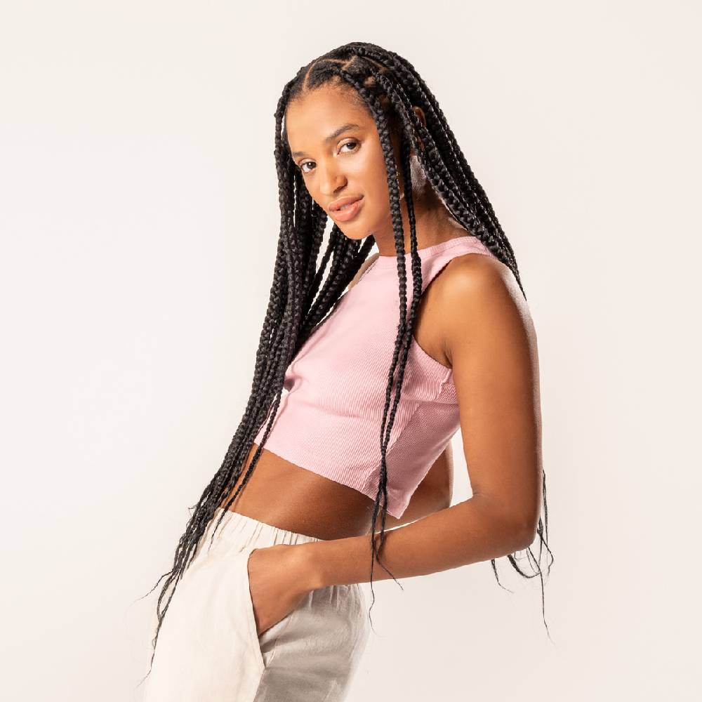 LIVING CRAFTS DEMI - Ripp-Crop-Top - Blush Fabrikpreis
