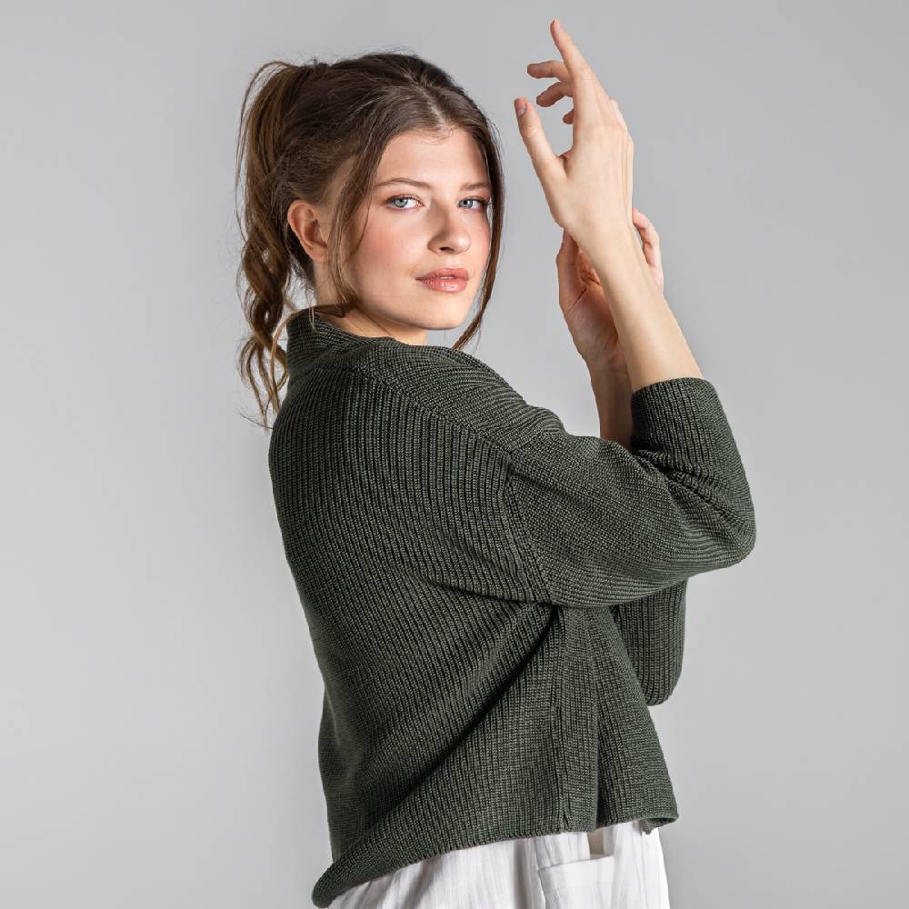LIVING CRAFTS BINE - Strickjacke - Dark Khaki Online Shopping