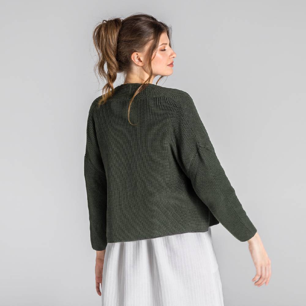 LIVING CRAFTS BINE - Strickjacke - Dark Khaki Online Shopping