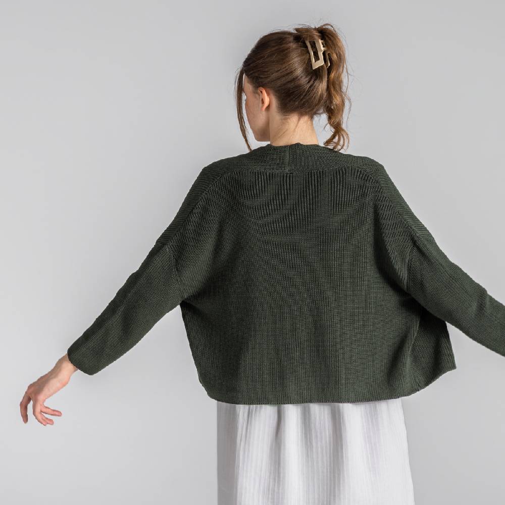 LIVING CRAFTS BINE - Strickjacke - Dark Khaki Online Shopping