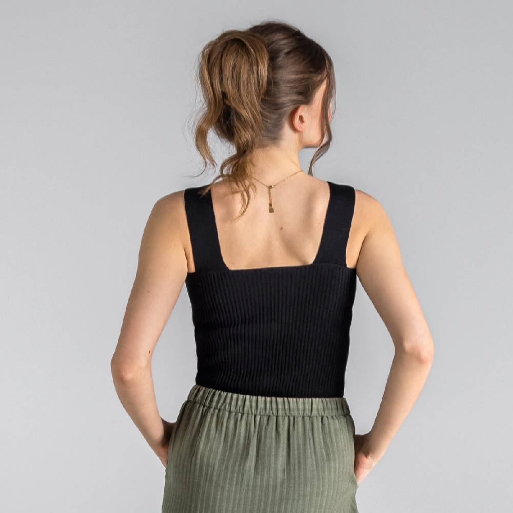 LIVING CRAFTS BIENKE - Strick Top - Black Vatertagsangebot
