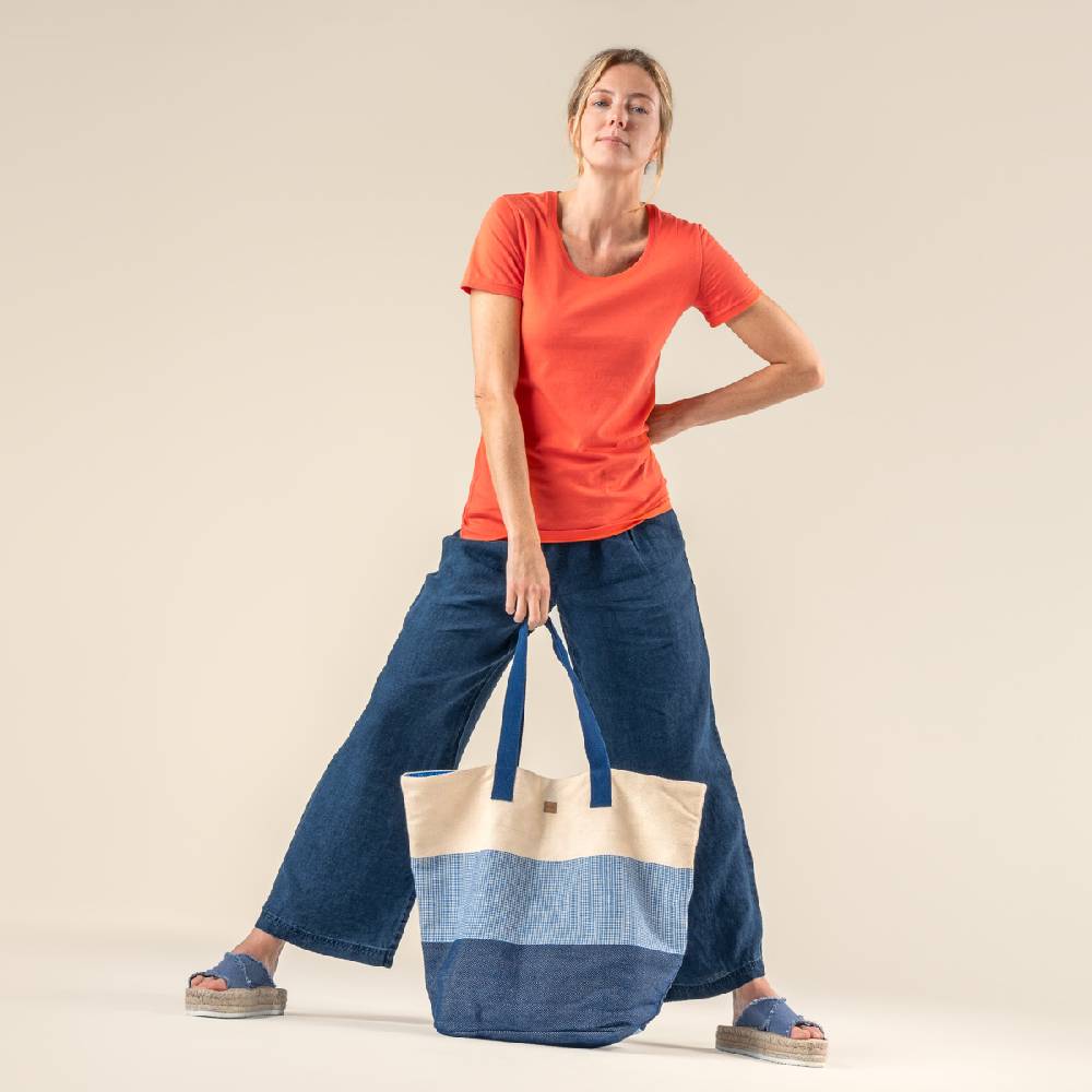 LIVING CRAFTS OMAN - Shopper - Shades of Denim Große Rabatte