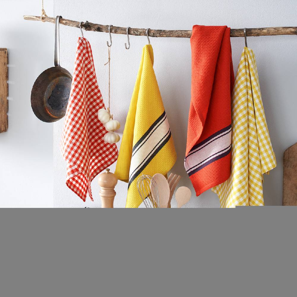 LIVING CRAFTS DELHI - Geschirrtücher, 2er-Pack - Red Clay Nur für heute