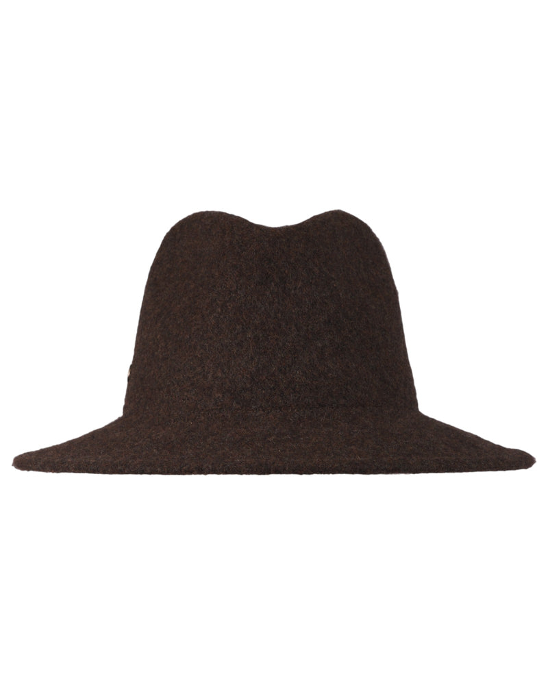 Loevenich Damen Woll-Fedora - Braun meliert Fabrikverkauf